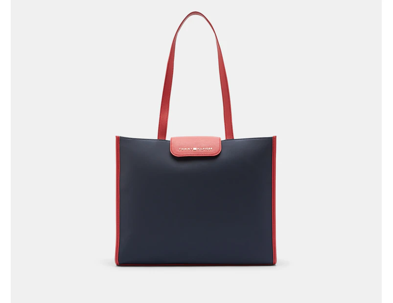 Tommy Hilfiger Gabriella CZ Tote Bag - Tommy Navy/Chili Red