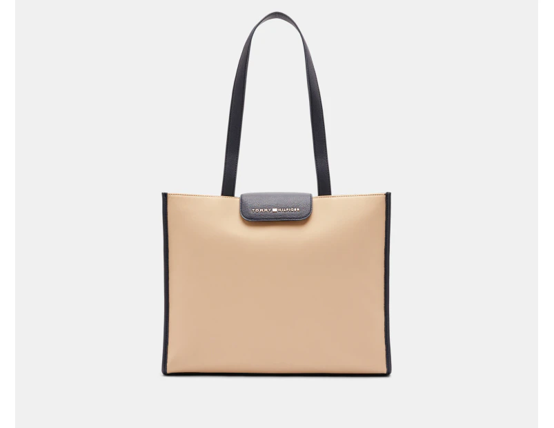 Tommy Hilfiger Gabriella CZ Tote Bag - Fawn/Tommy Navy