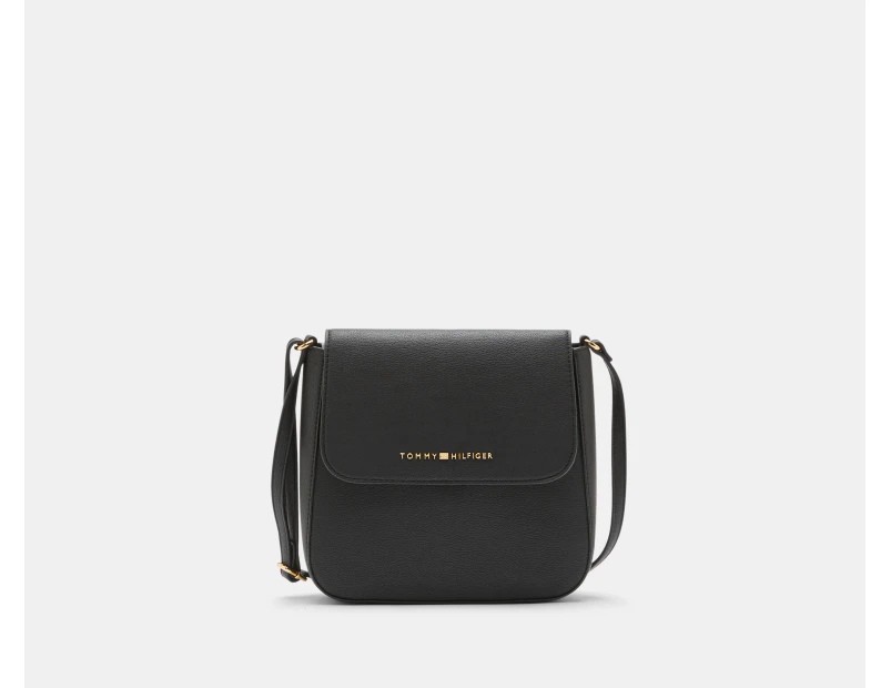 Tommy Hilfiger Sydney II North South Flap Crossbody Bag - Black