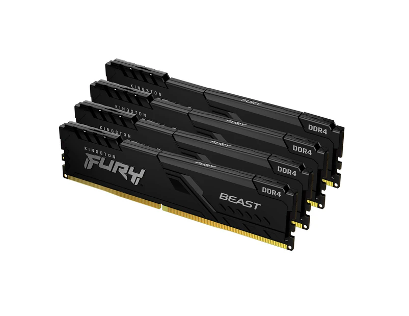 Kingston FURY Beast 32GB (4x8GB) 3200MHz DDR4 CL16 Desktop Memory Kit of 4 KF432C16BBK4/32