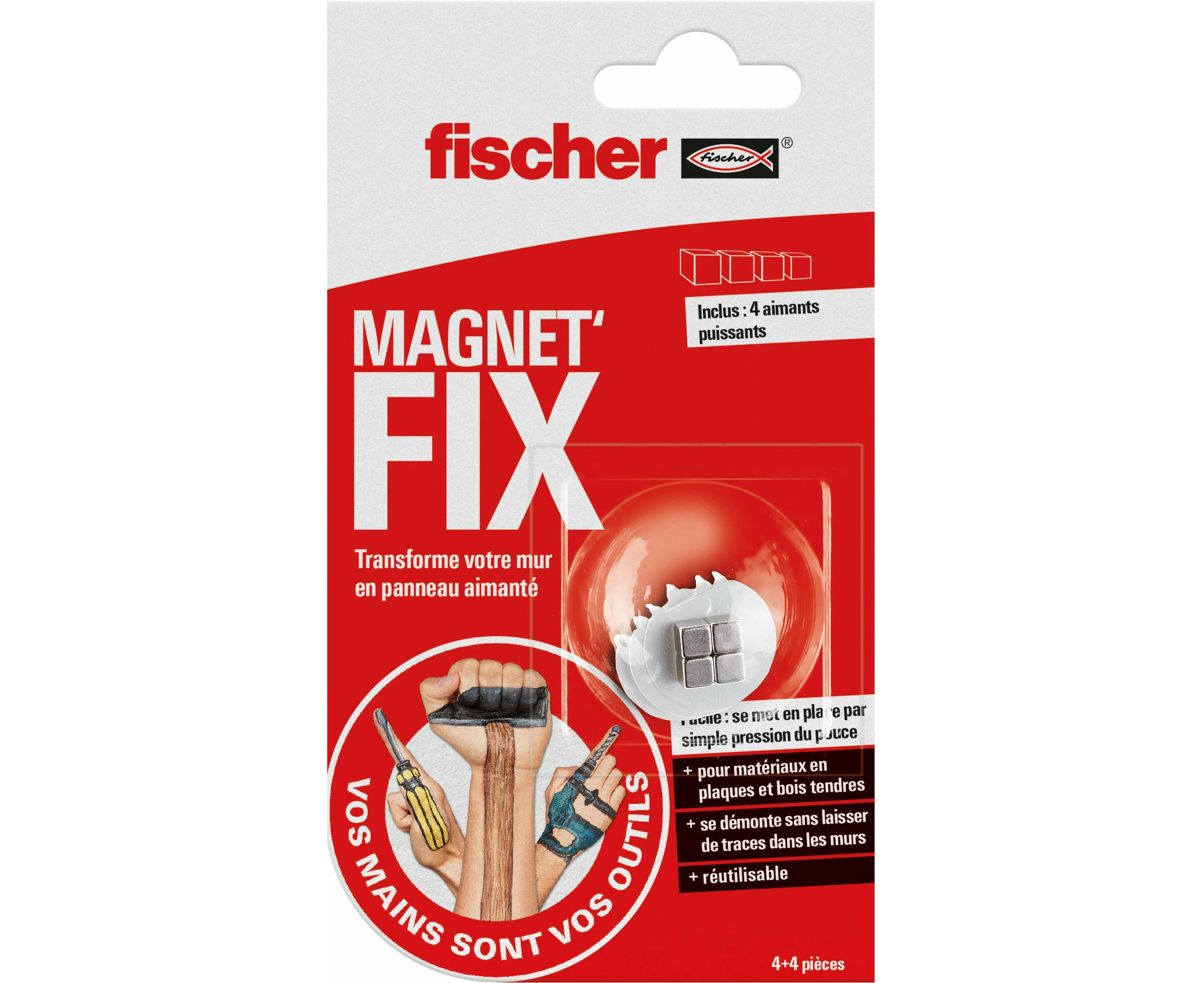 FISCHER - Magnet'fix: to transform your wall into a magnetic panel