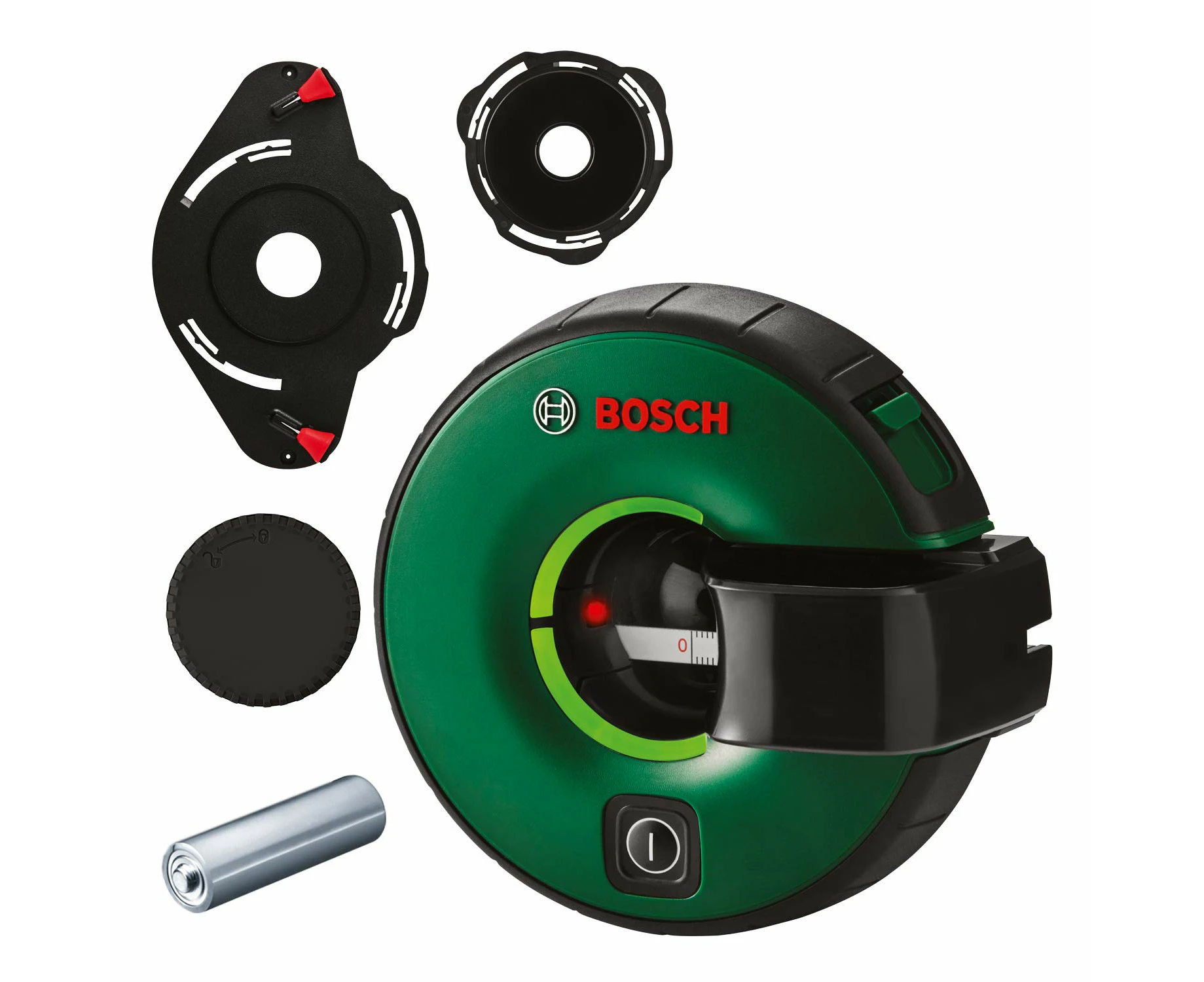 Bosch 2-in-1 line laser Atino with integrated measuring tape (horizontal or vertical alignment thanks to easy attachment on rough and smooth surfaces)