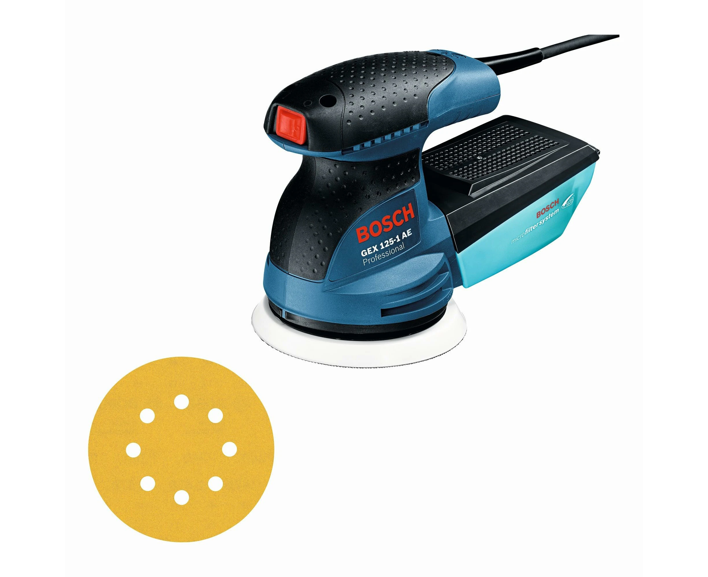 Bosch Professional GEX 125-1 AE random orbital sander (125 mm sanding pad, 250 W)