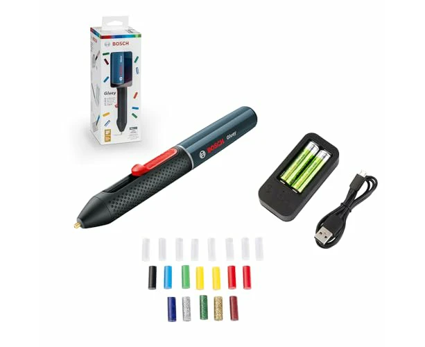 Bosch Home and Garden 06032A2101 Cordless hot glue pen, New Design, Classic Green, 8.3 cm x 22.0 cm x 8.4 cm