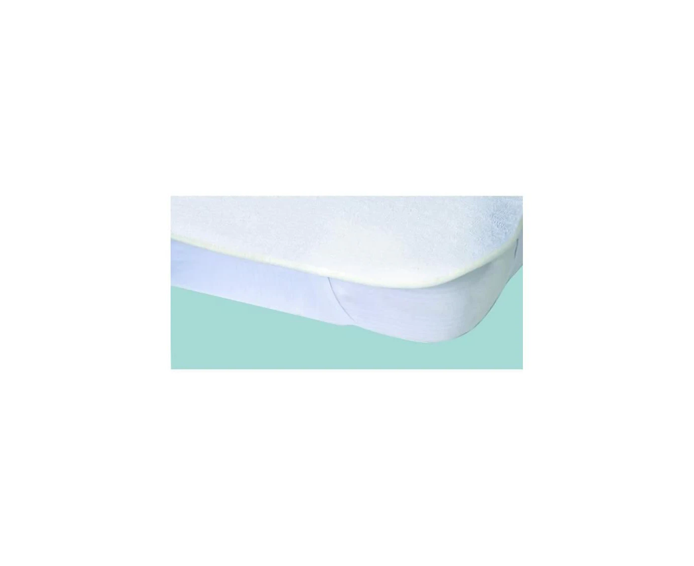 Protege-matelas Alese imperméable Elasretane éponge bouclette 100% coton 140x190 cm blanc