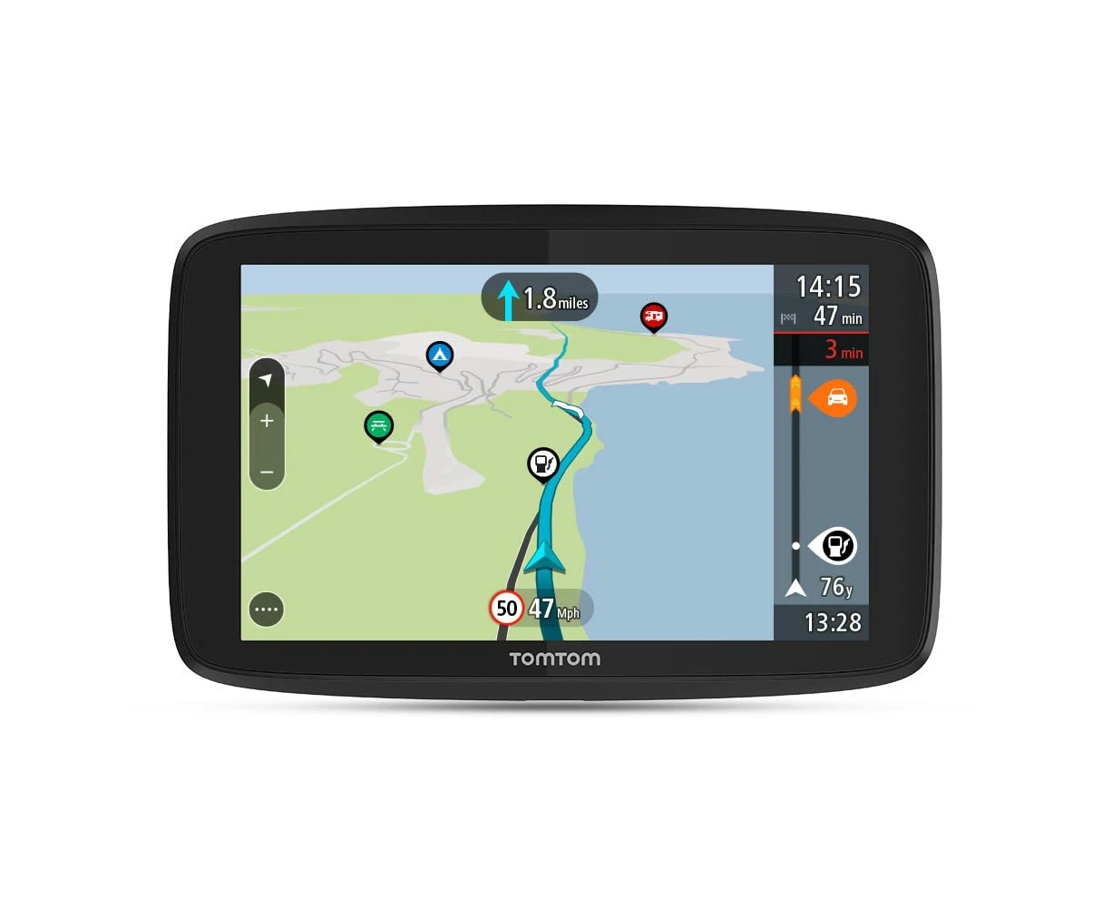 TomTom Campervan and Caravan Sat Nav GO Camper Tour 6" screen with Campervan and Caravan POIs, Updates via Wi-Fi, TomTom Traffic and Speedcam Warnings, Eur