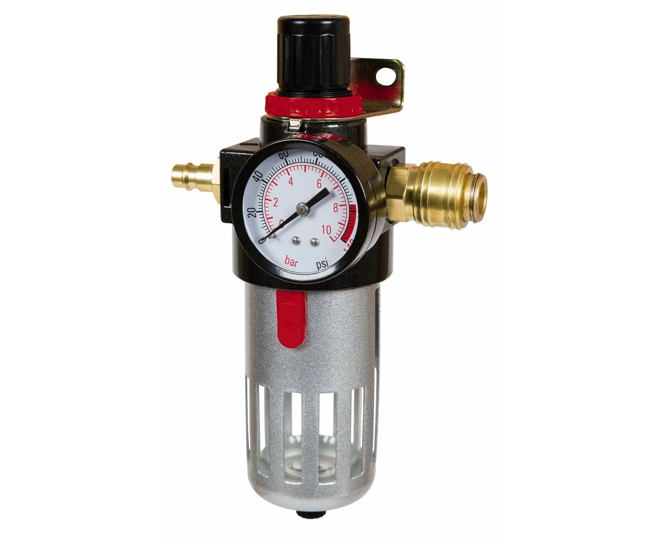 Original Einhell Filter Pressure Regulator R3/8 Inch (Compressor Accessories, Max. Working Pressure 10 Bar, 9.5 mm Connection)