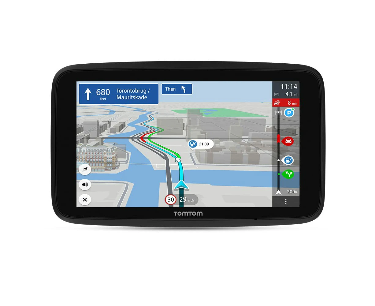 TomTom Car Sat Nav GO Discover, 6 Inch, with Traffic Congestion and Speed Cam Alerts thanks to TomTom Traffic, World Maps, Quick-Updates via WiFi, Parking