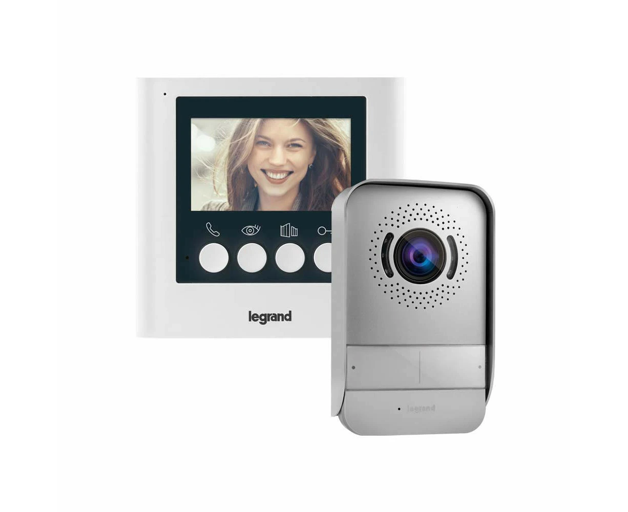 Legrand Door Intercom Kit Videophone with Screen, grey, LEG369220