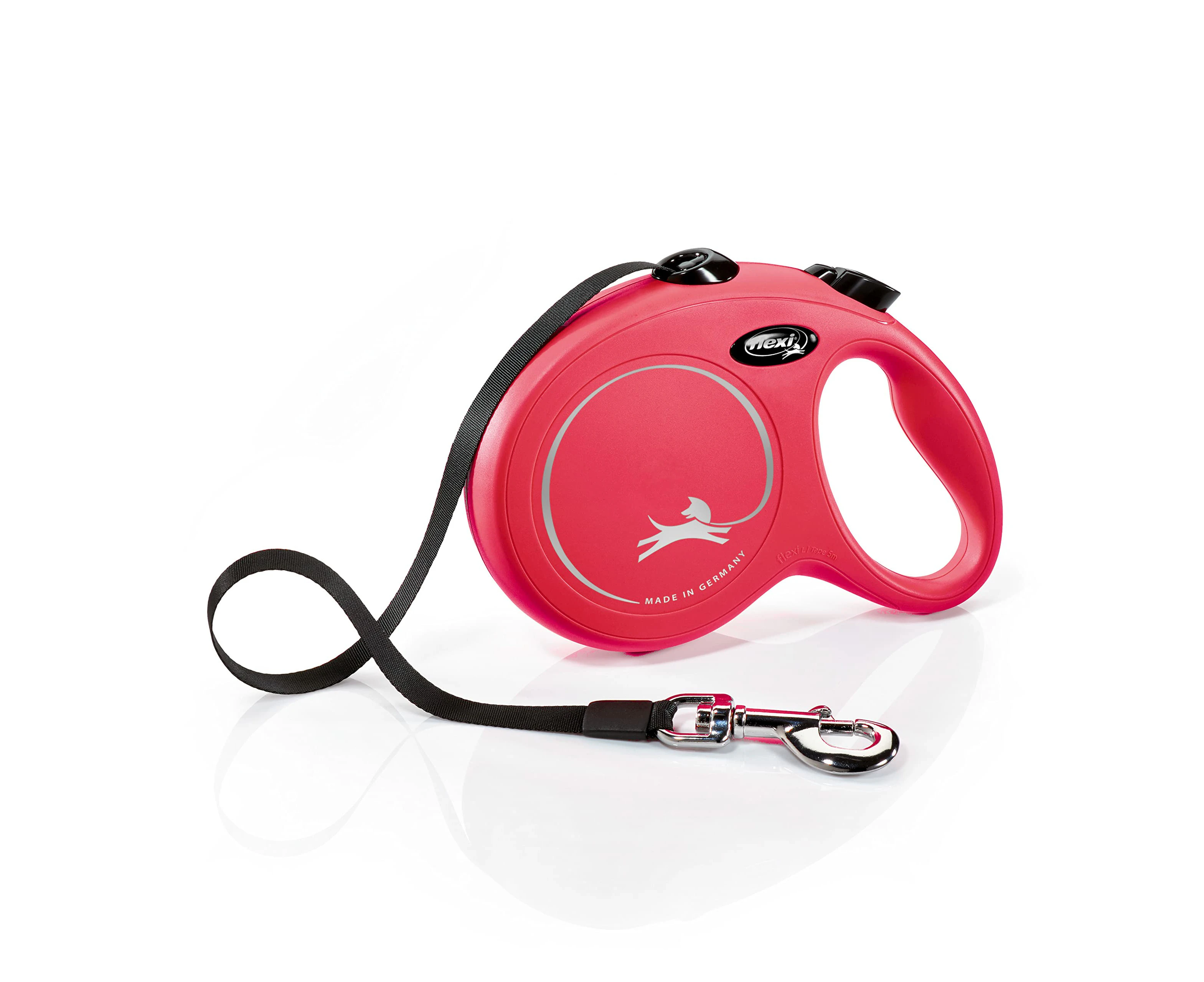 Flexi New Classic Tape Red Large 8m Retractable Dog Leash/Lead for dogs up to 50kg/110lbs