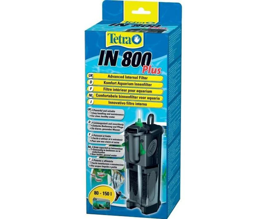 Tetra IN 800 plus internal filter (for biological and chemical filtering, continuous regulation of the flow speed, suitable for aquariums with 80-150 litre