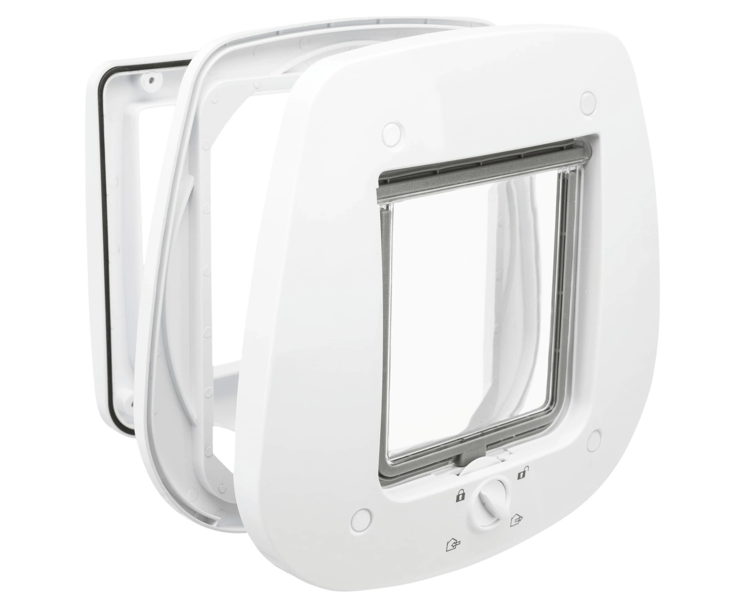 Trixie 4-Way Cat Flap for Glass Doors, Grey, 680 g