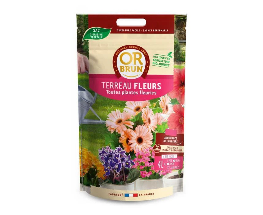 OR BRUN UAB Flower Soil, Pack of 4 L, Not Applicable