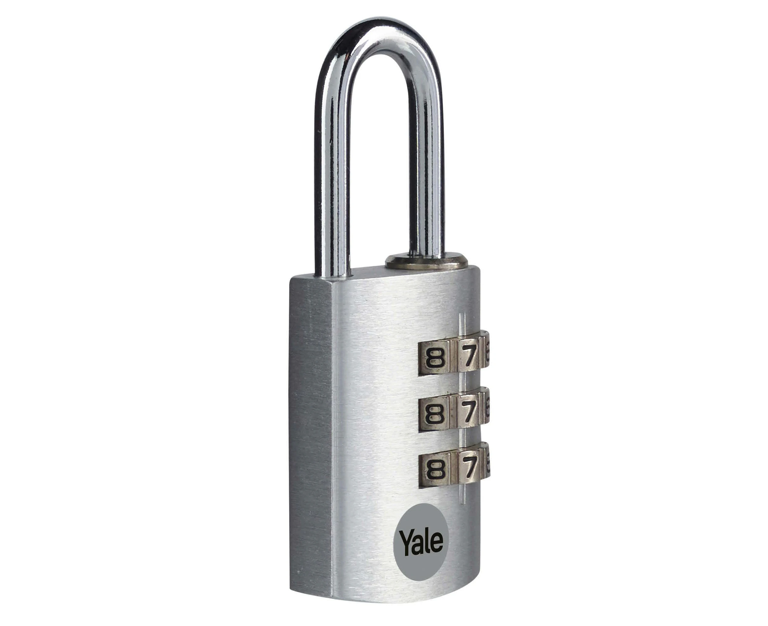 Yale YE3CB/28/126/1/S 28 mm Aluminium Combination Padlock - Silver