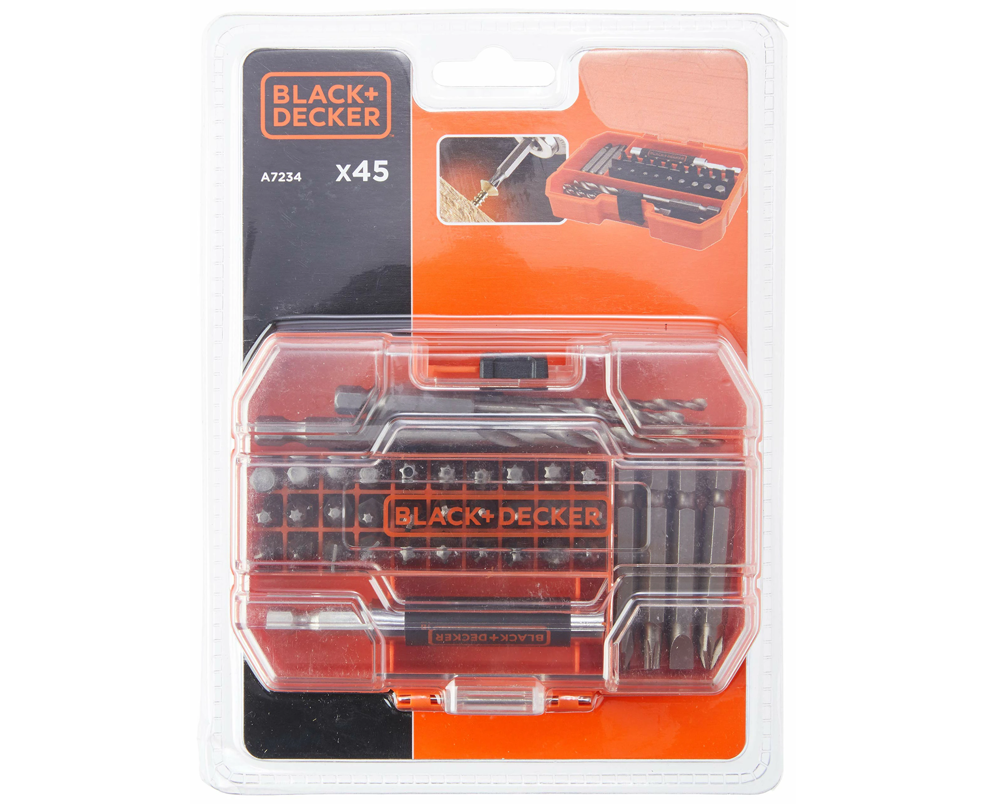 BLACK+DECKER A7235-XJ Drill Set - Orange (45-Piece)