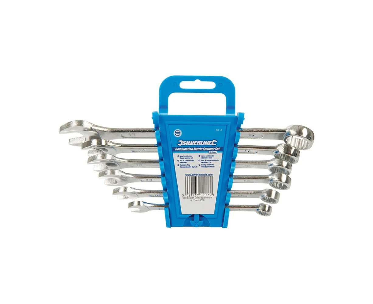 Silverline SP10 Combination Spanner Set 6pce 8 - 17 mm Metric