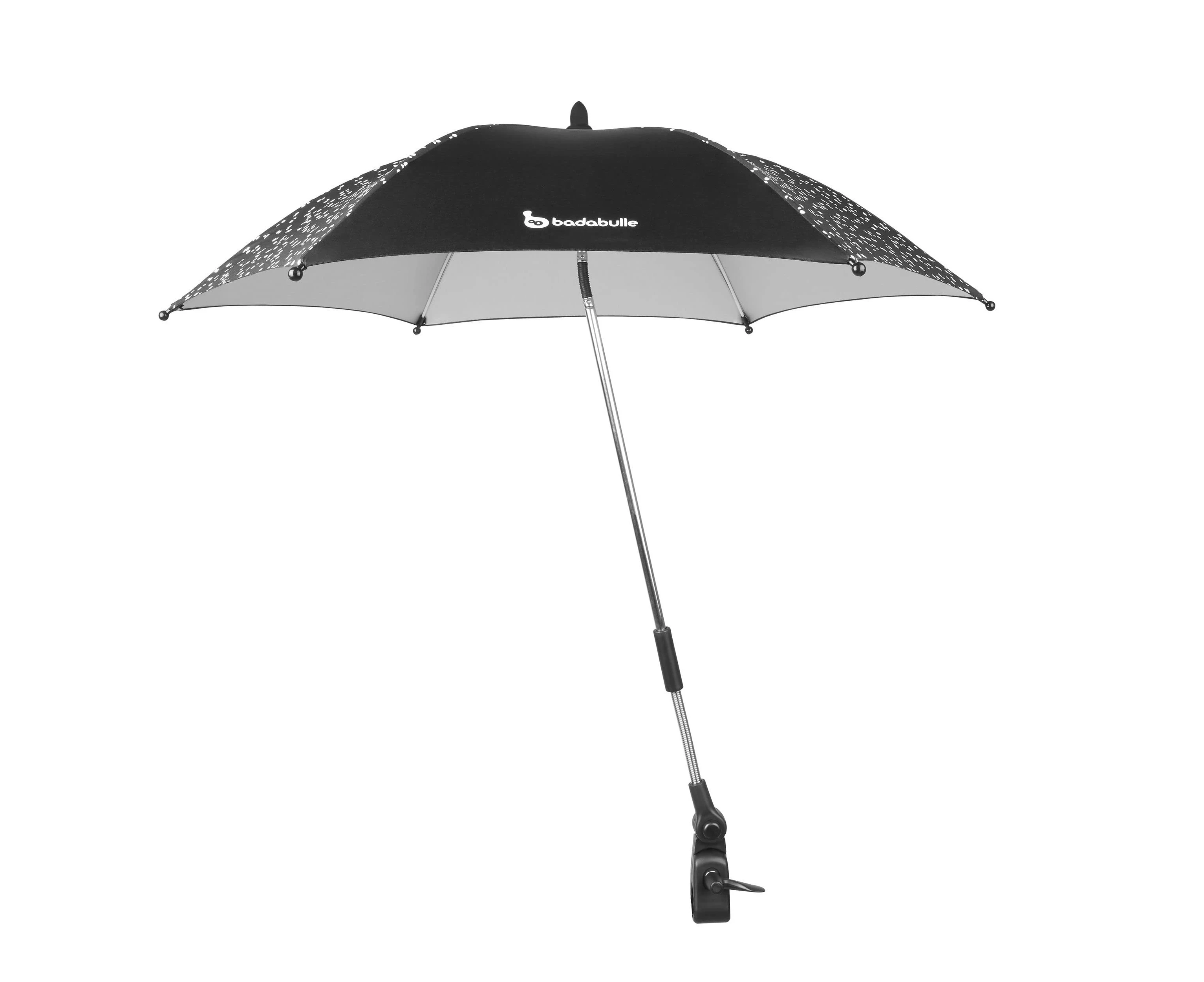 Badabulle Universal Pram Parasol | Pushchair Parasol & Sun Cover | Pram Sun Shade, Umbrella, Black