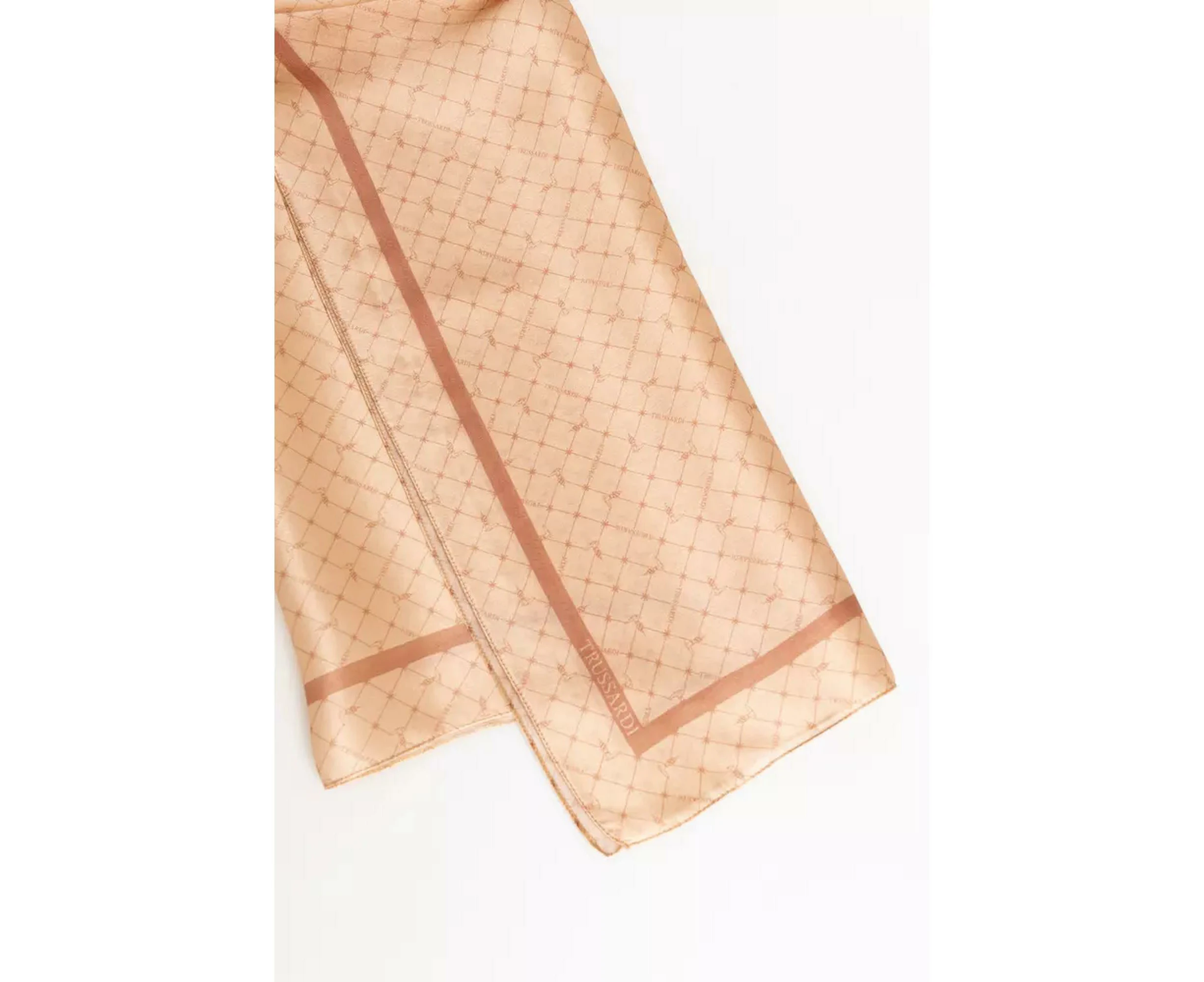 Trussardi Women's Peach Silk Foulard Scarf 88 x 88cm