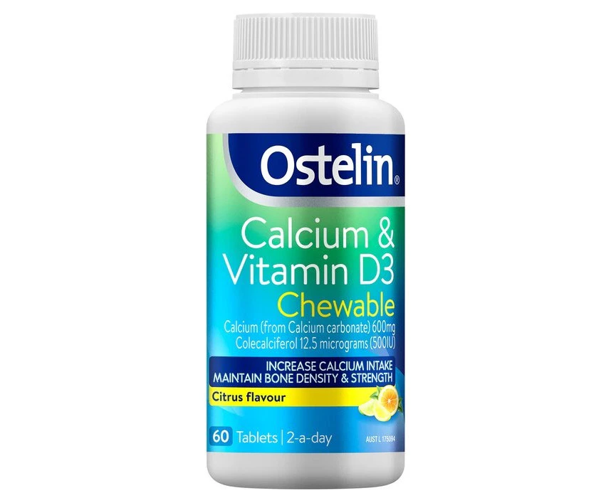 Ostelin [Authorized Sales Agent] Ostelin Calcium & Vitamin D Chewable  60 Tablets 60pcs/box