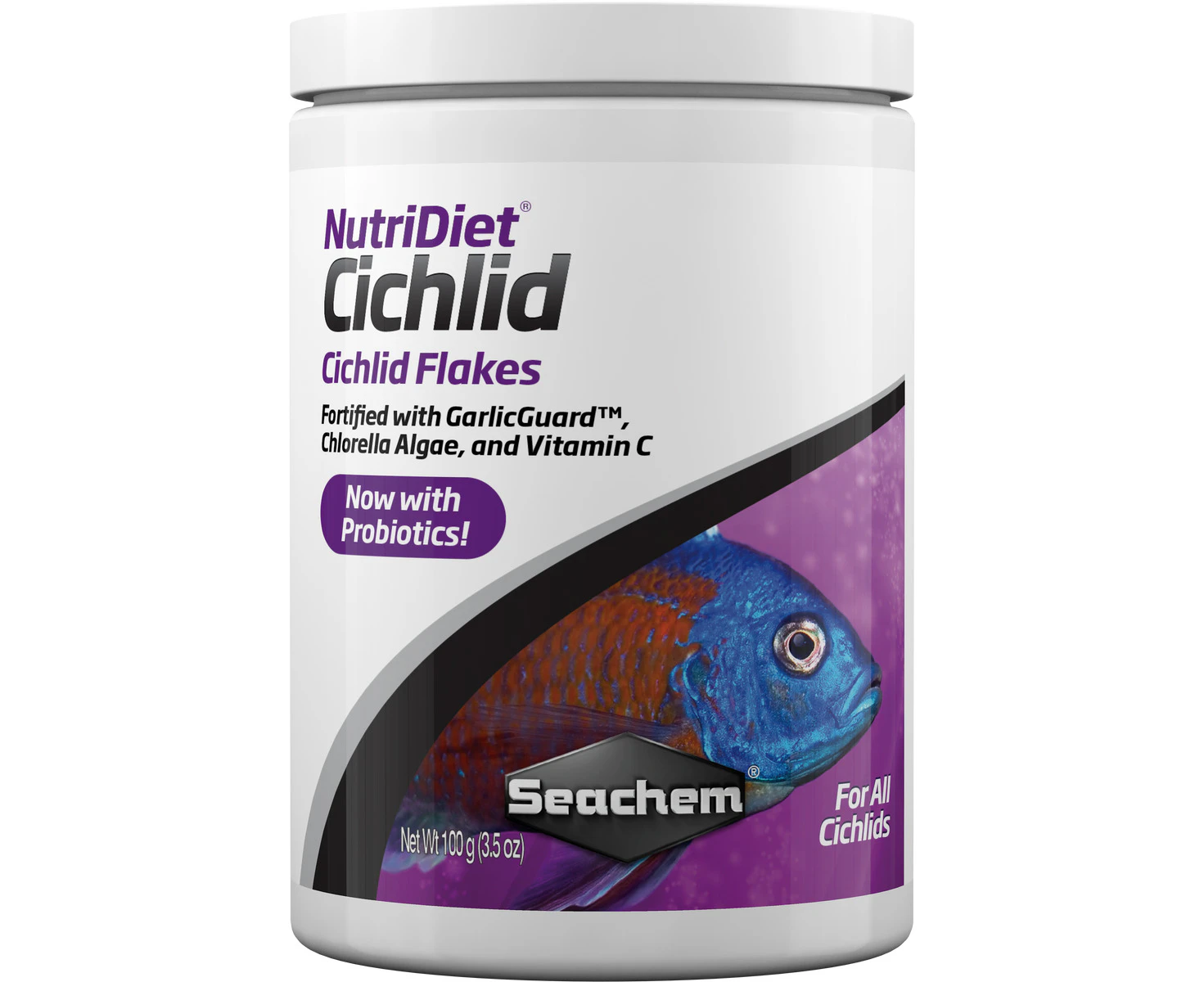 Seachem Nutridiet Cichlid Flakes w/ Probiotics 100g (SC1074)