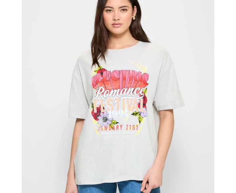 Printed Boyfriend T-Shirt - Lily Loves