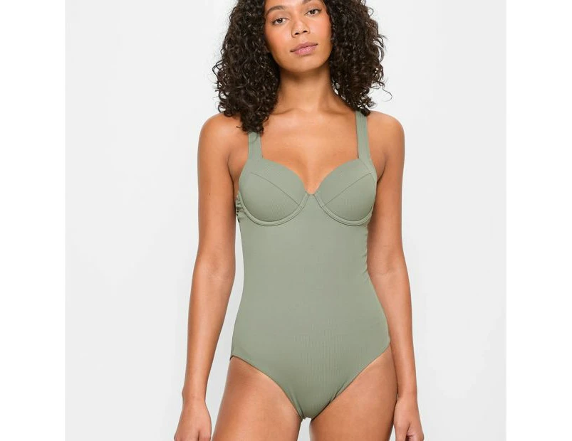 Target Underwire One Piece Rib Bathers - Shape Your Body