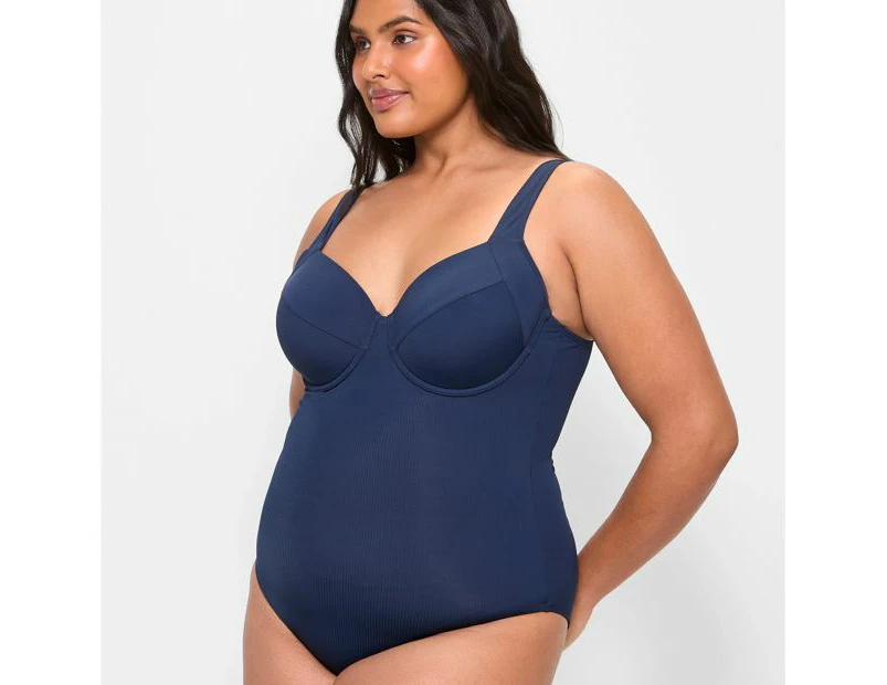 Target Underwire One Piece Rib Bathers - Shape Your Body