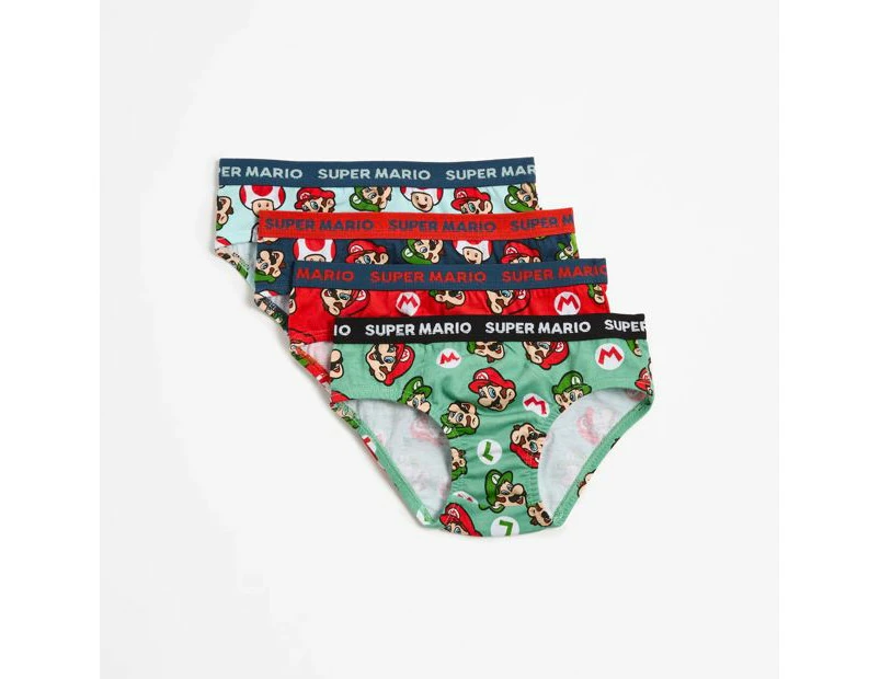 Super Mario Boys 4 Pack Briefs