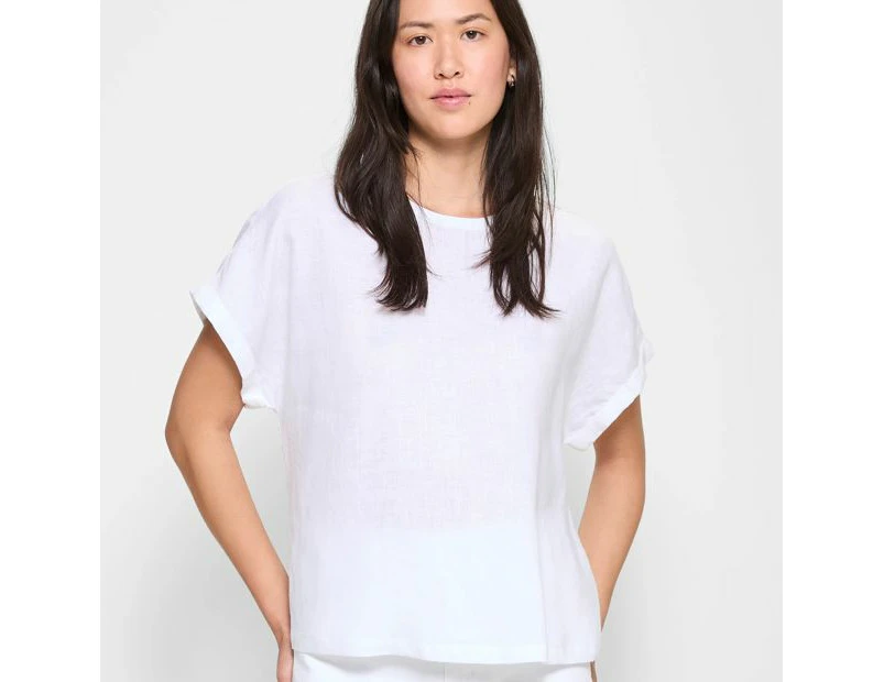 Target European Linen Roll Cuff T-Shirt