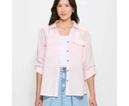 Target European Linen Roll Cuff Shirt