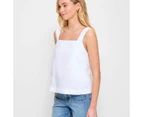 Target European Linen Square Neck Cami