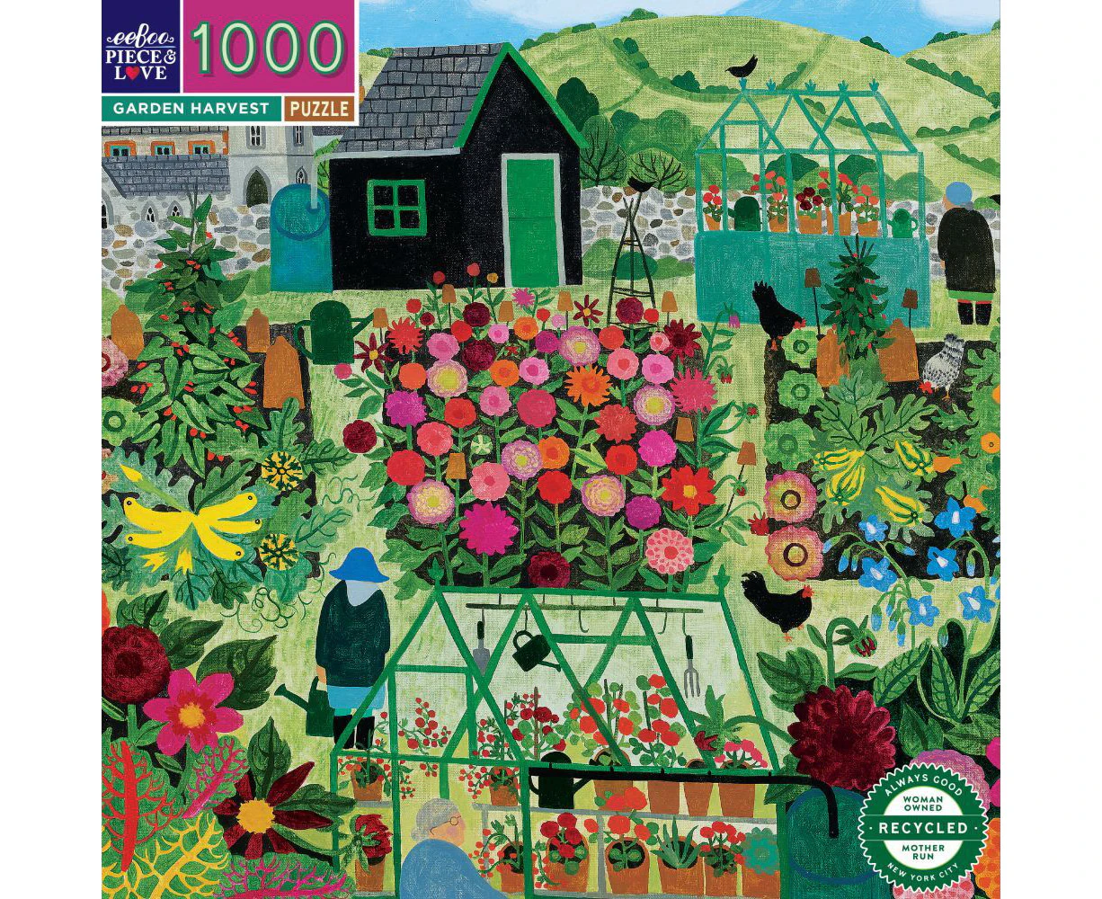 1000pc eeBoo Jigsaw Puzzle 58.4cm Educational Play Game Garden Harvest 14+