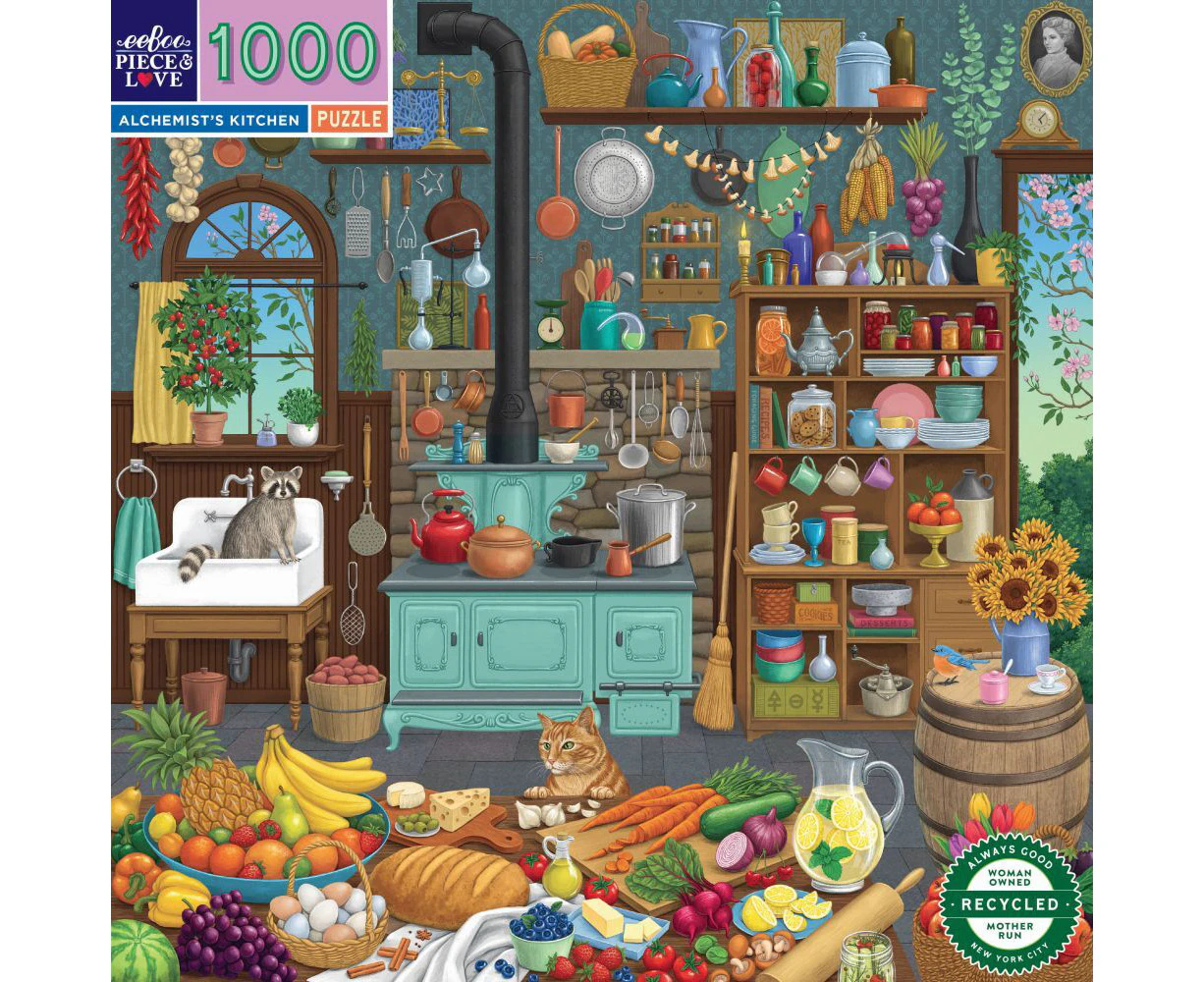 1000pc eeBoo Jigsaw Puzzle Alchemist’s Kitchen 58.4x58.4cm Learning Game 6+