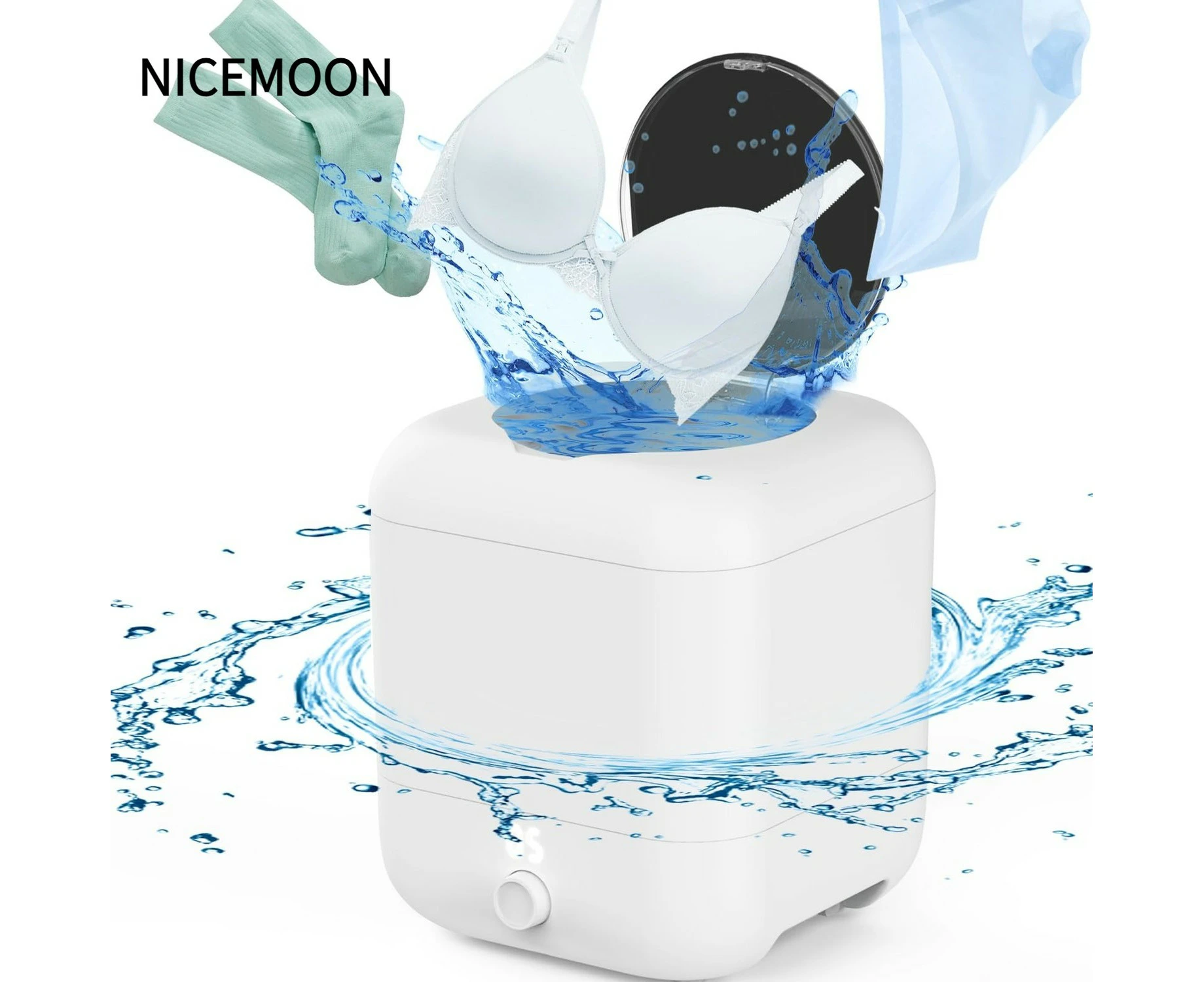 5L Portable Washing Machine, Mini Cordless Washing Machine for Washing kids Clothes, Underwear, Camping, RV Travel