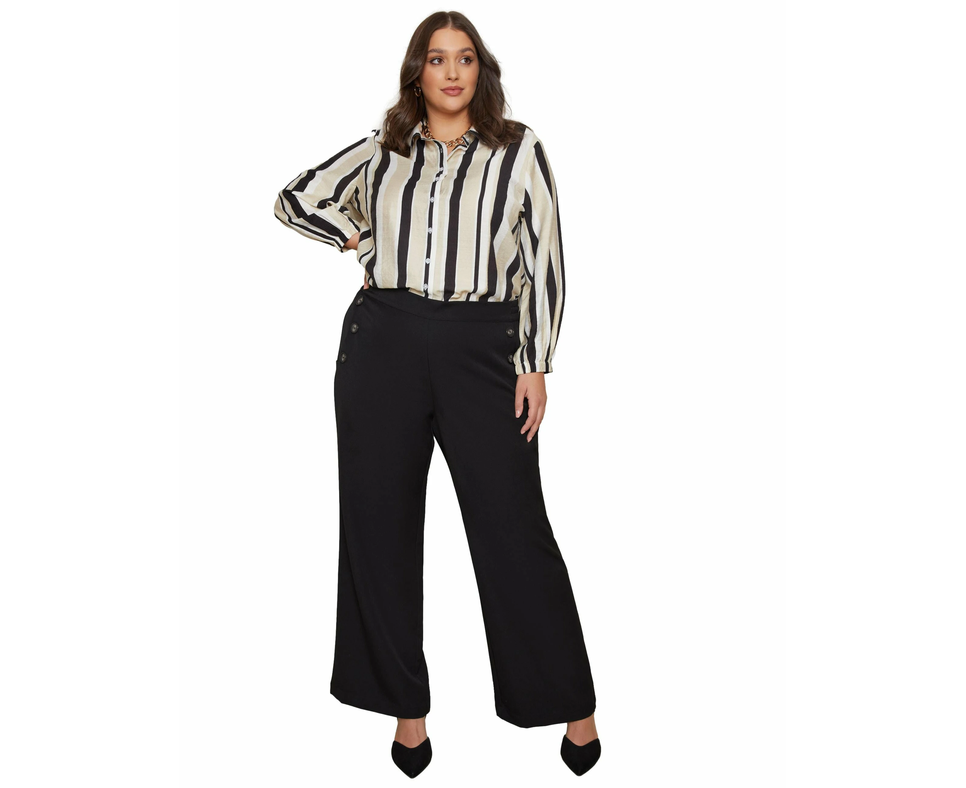 Autograph - Plus Size - Womens Pants - Black Winter Ponte - Leggings - Trousers - High Waist - Two Way Stretch - Casual Fashion - Office Work Clothes