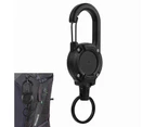 Retractable Keychain Heavy Duty Badge Lanyard Holder Portable Climbing Equipment