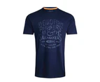 Weird Fish Mens Riggers Reverse Printed Organic T-Shirt (Dark Blue) - WF346