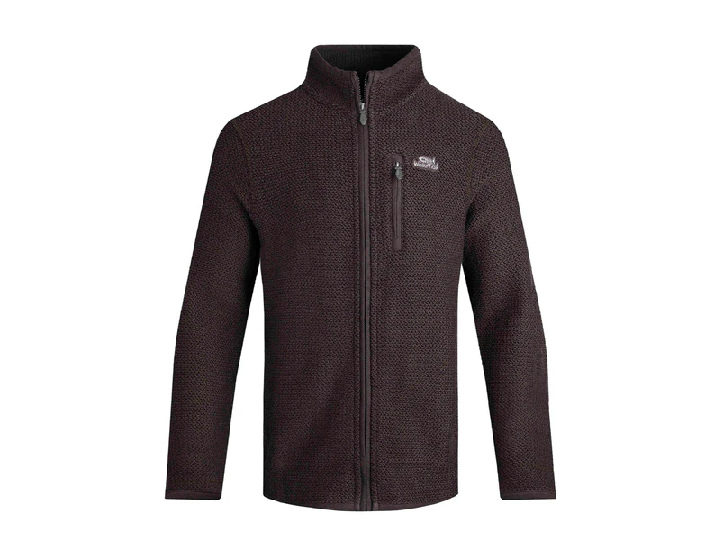 Weird Fish Mens Transom Zip Macaroni Eco Friendly Jacket (Coffee) - WF244