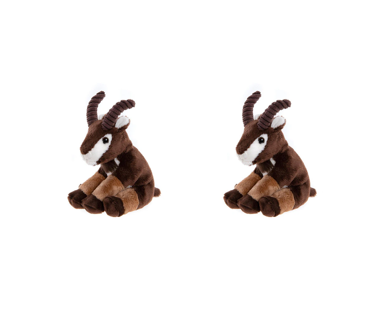 2x Charlie Bears Cuddle Cub Mountain Goat Kids/Baby Soft Fun Play Toy 0m+ Brown