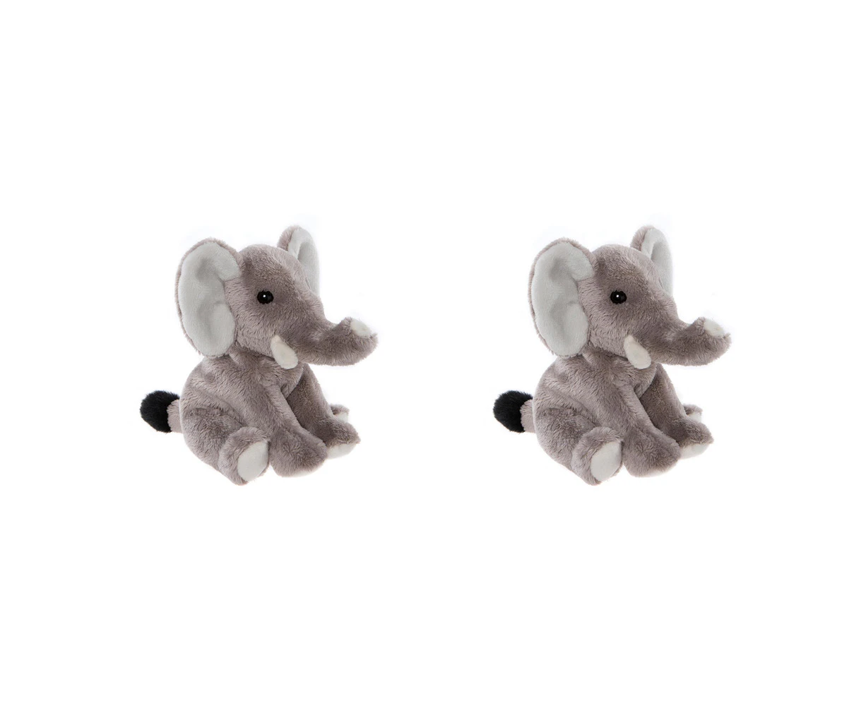 2x Charlie Bears Cuddle Cub Elephant Kids/Children Soft Fun Play Toy 0m+ Grey