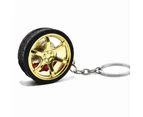 Chain Brake Discs Key Ring Simulation Tire Car Wheel Keychain Rim Wheel Keyring White