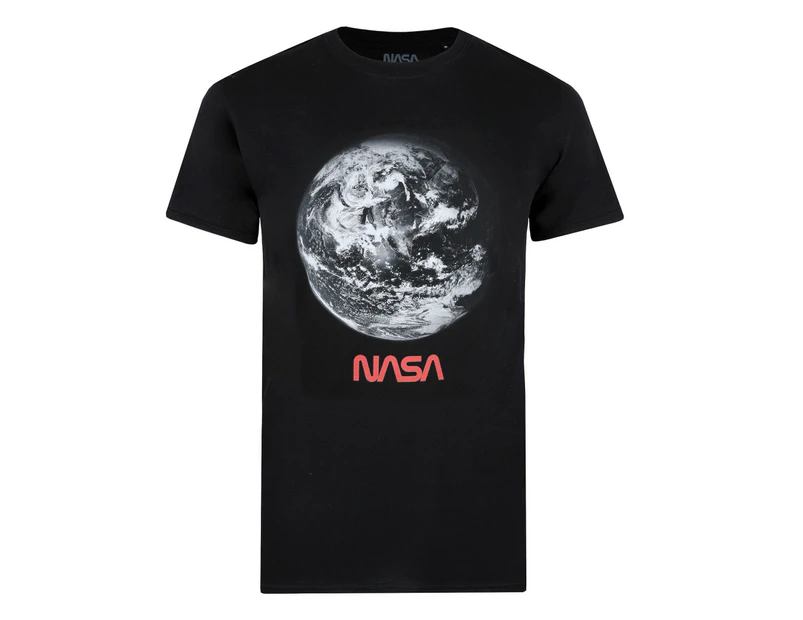 NASA Mens Earth T-Shirt (Black/White/Red) - TV150