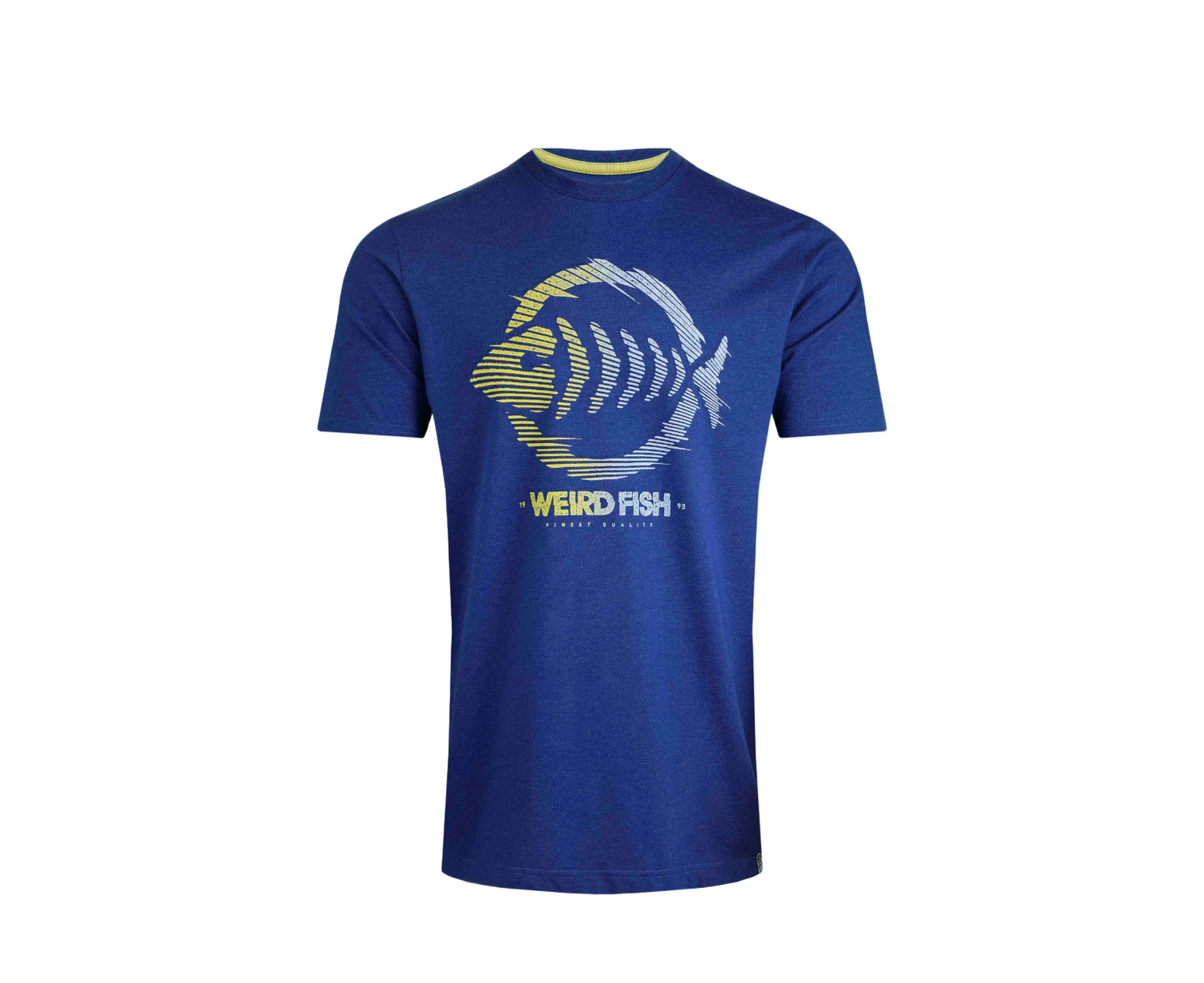 Weird Fish Mens Velocity Graphic Print Eco Friendly T-Shirt (Cobalt Blue) - WF281