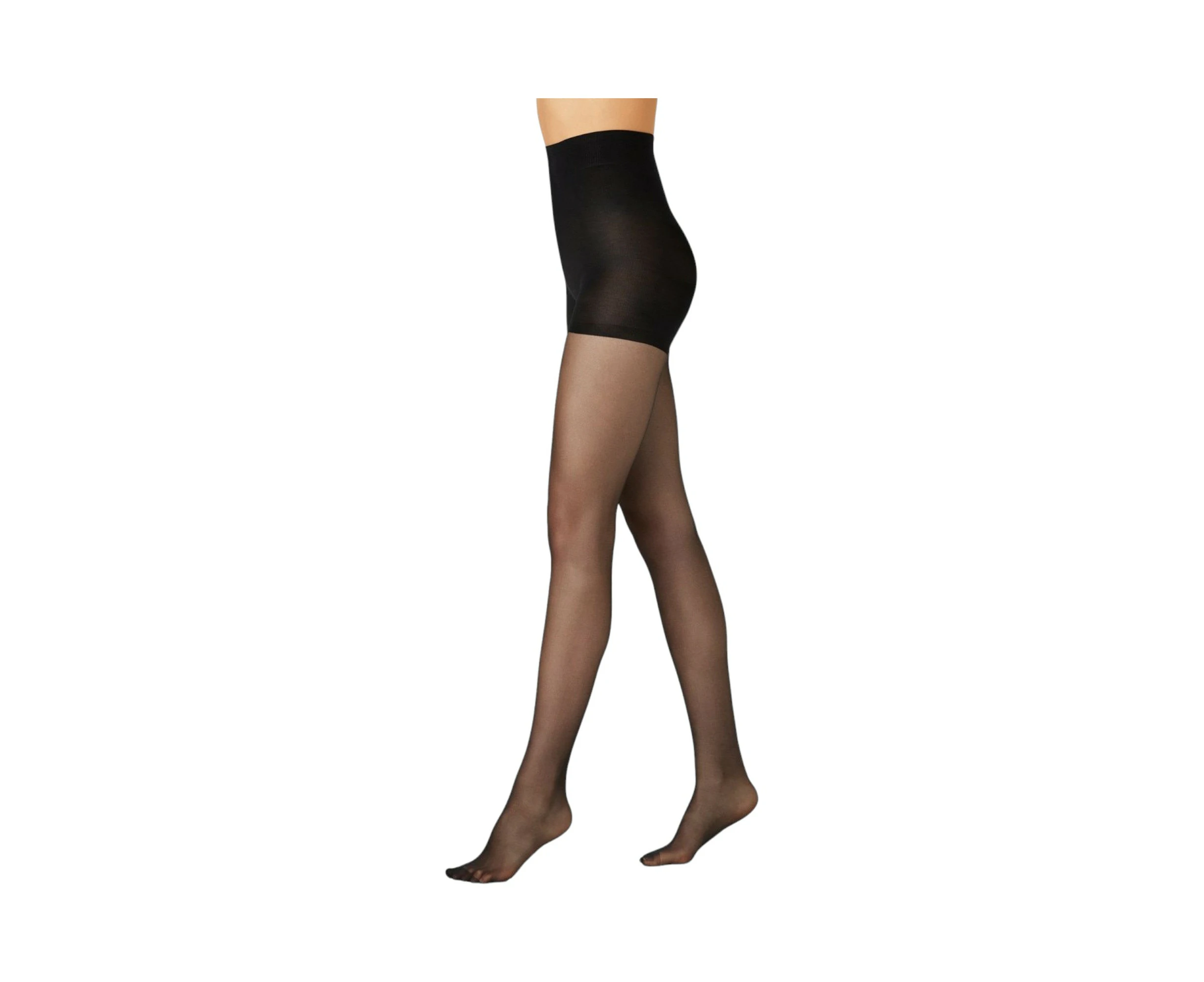 Women 2 x Razzamatazz Dig-Free Comfort Sheer 15 Denier Stocking Nearly Black Cotton/Elastane/Nylon