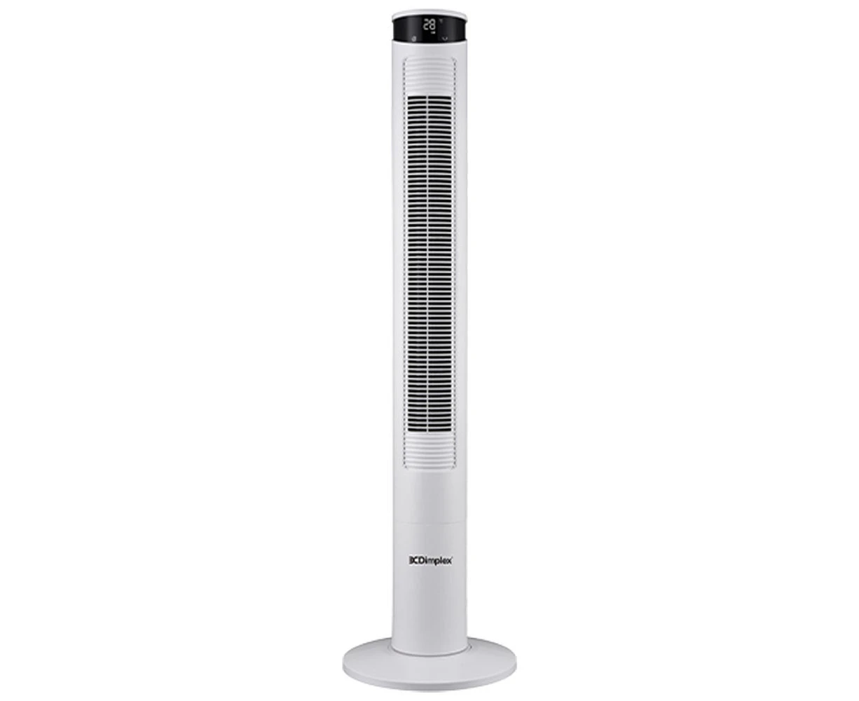 Dimplex 117cm Electric 45 Watt Tower Fan w/Remote Control/Digital Display White