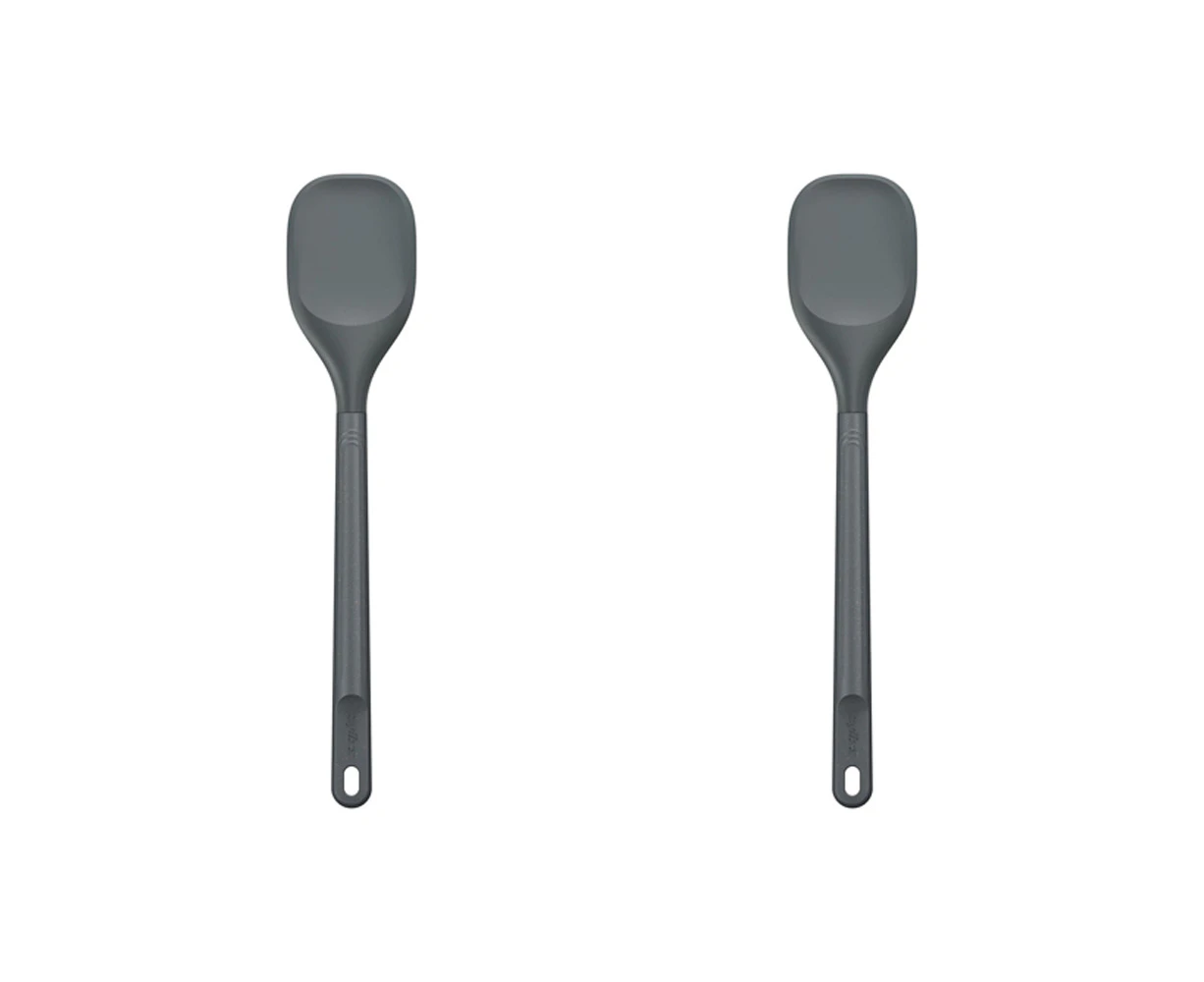 2x Zyliss Spoontula Nylon/Silicone Kitchen Baking/Cooking Utensil 31cm Lrg Grey