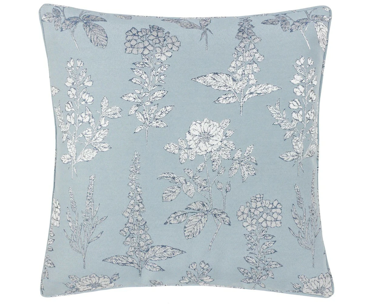 Wylder Sophia New Floral Jacquard Cushion Cover (Blue) - RV3266