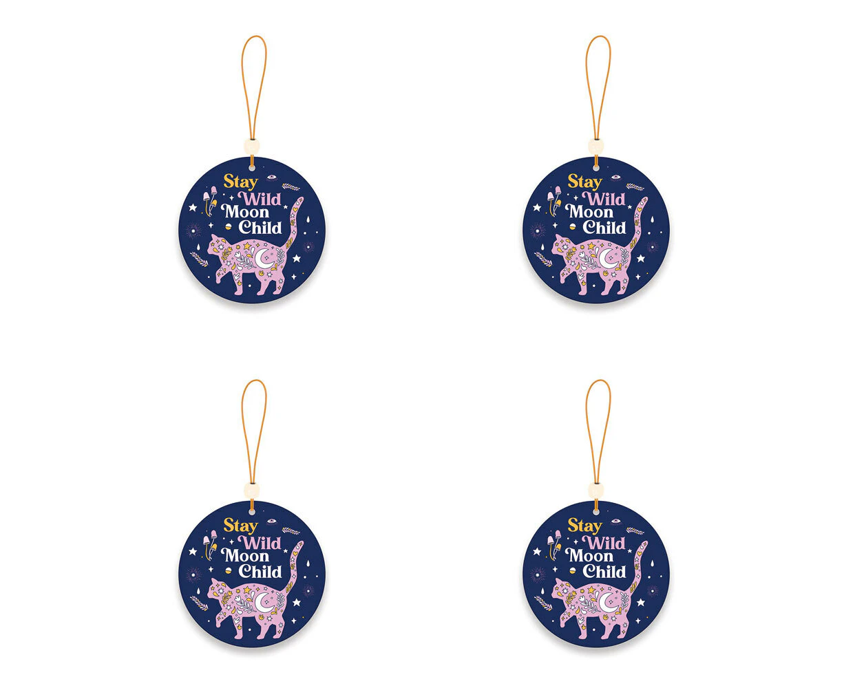 4x 2pc Studio Oh Hanging Car Air Freshener Fragrance Diffuser Stay Wild Moon