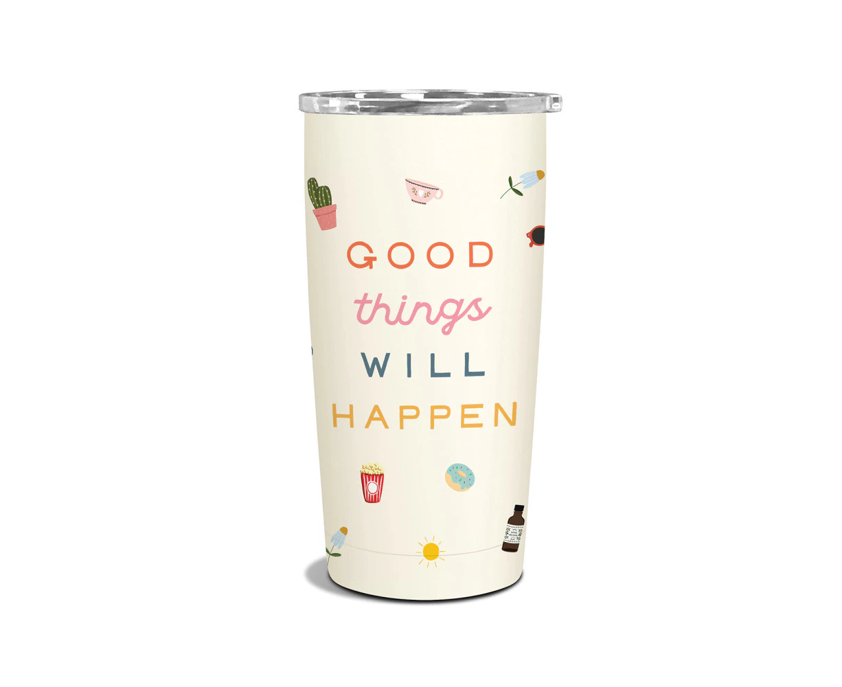 Studio Oh Insulated S/S 500ml Coffee Tumbler Cup Good Things Will Happen