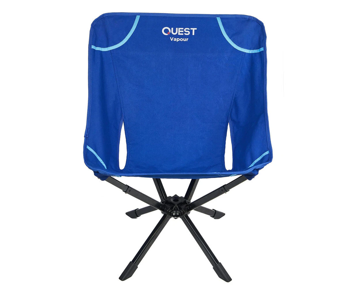 Quest Outdoors Vapour Lightweight Folding Comfortable Camping Chair Blue